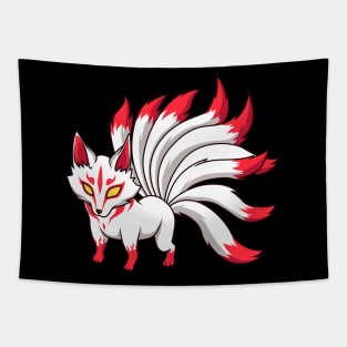 Japanese Yokai figure - Kawaii Kitsune Tapestry