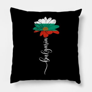 Vintage Bulgaria Sunflower Flag Bulgaria Lover Pillow