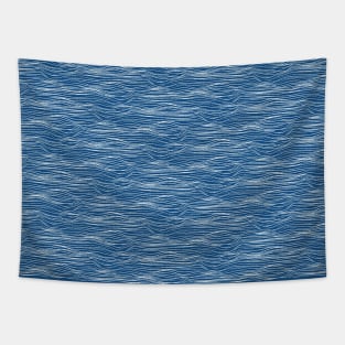 Waves - classic blue Tapestry