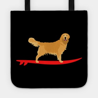 Surfing Golden Retriever Tote