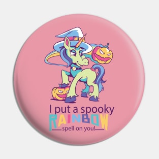 Witch Unicorn Halloween Pin