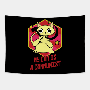 My cat is a communist Tapestry