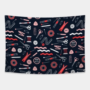 Cute Sewing Accessories Tapestry