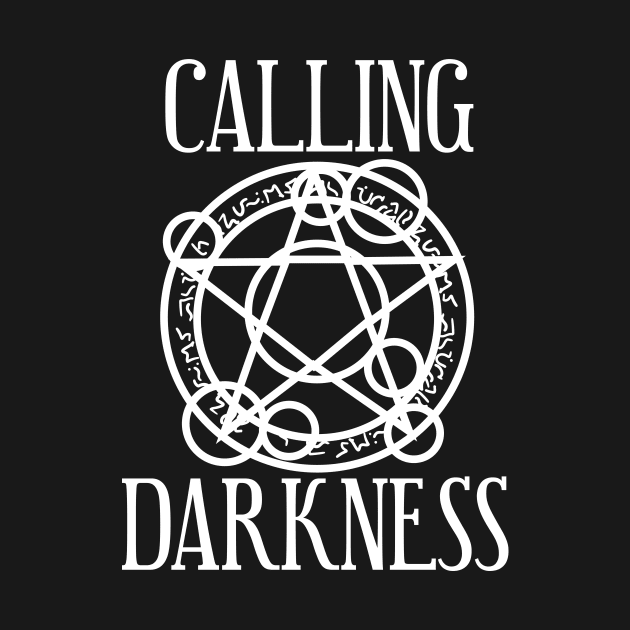 Calling Darkness White Logo by Calling Darkness Podcast