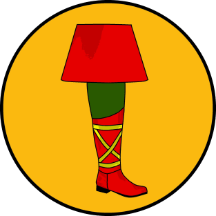 Green Leg Lamp Parody Magnet