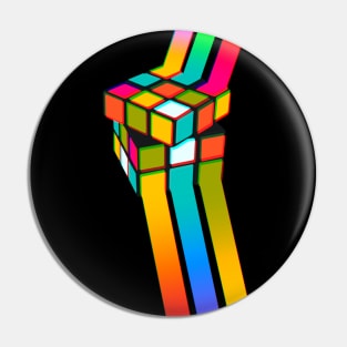 Rubik's Cube Abstract Art Pin