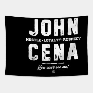 John Cena Hustle Loyalty Respect Fight Type Tapestry