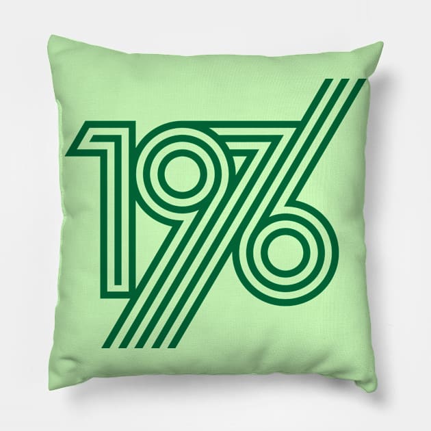 1976 style 70`s green line Pillow by VyacheslavKolb