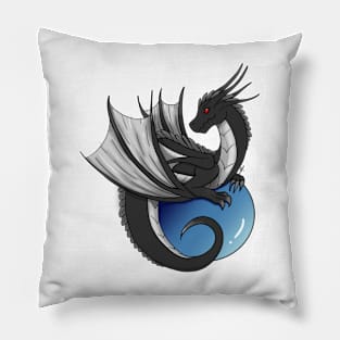 Black Dragon on a Ball Pillow