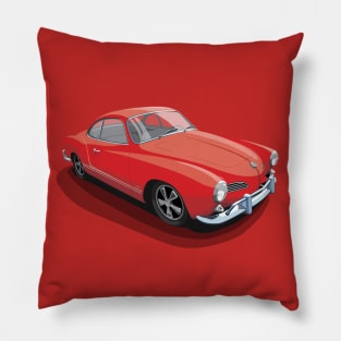 karmann ghia in red Pillow