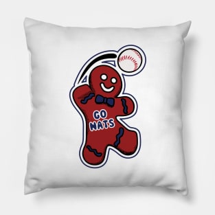 Washington Nationals Gingerbread Man Pillow