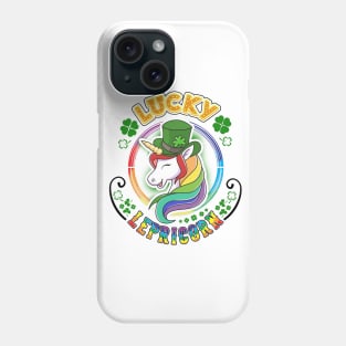 Lucky Lepricorn Kids T-shirts Phone Case