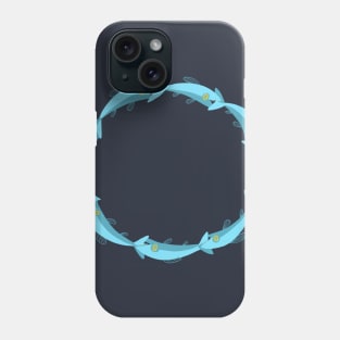 fish in the circle hold on to the tails Phone Case