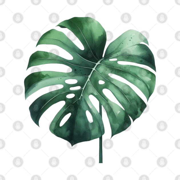 Monstera Deliciosa Watercolor Painting by Star Fragment Designs