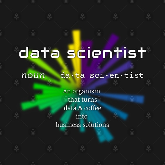 Data Scientist Dictionary Definition | Polar Chart Black by aRtVerse