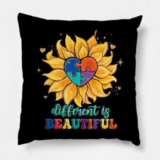 Autism Different is Beautiful Pillow