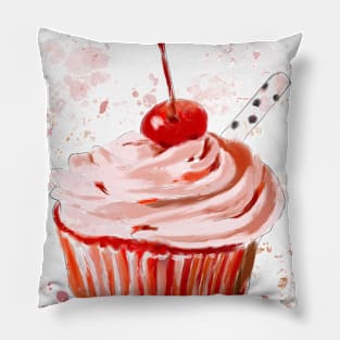 Cherry cupcake Pillow