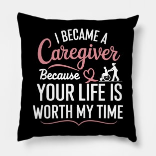 Caregiver Art For Men Women Medical Health Worker Caregiver Pillow