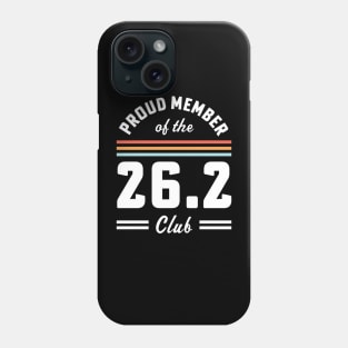 First Marathon 26.2 Club Marathoner Retro Runner Phone Case