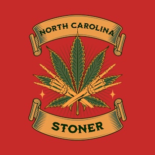 North Carolina Stoner - Christmas Gift For Hippie Stoners T-Shirt