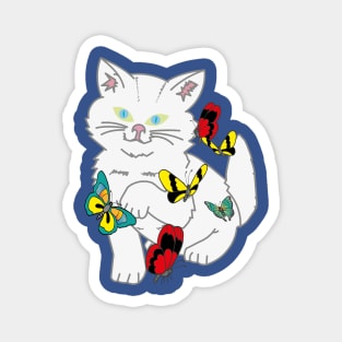 Cat & Butterflies Magnet