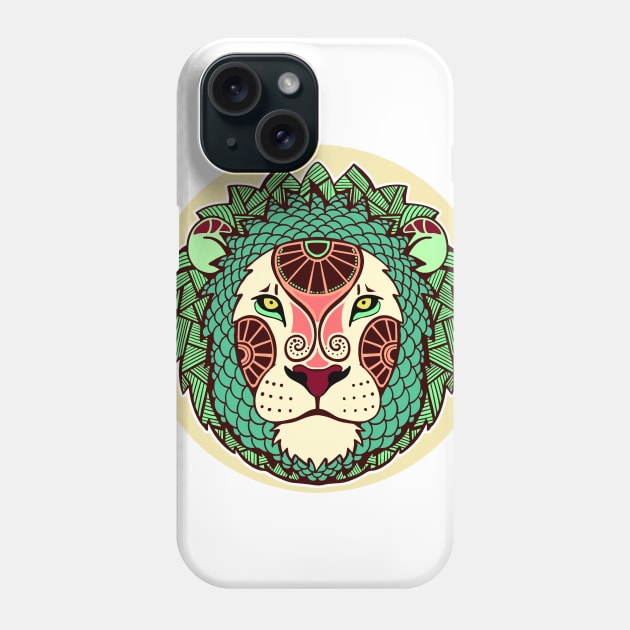 Lion Leo Zodiac Sign Phone Case by She Gets Creative