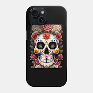 Sugar Skull Art - Colorful Traditional Phone Case