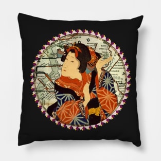 New York City Geisha Pillow