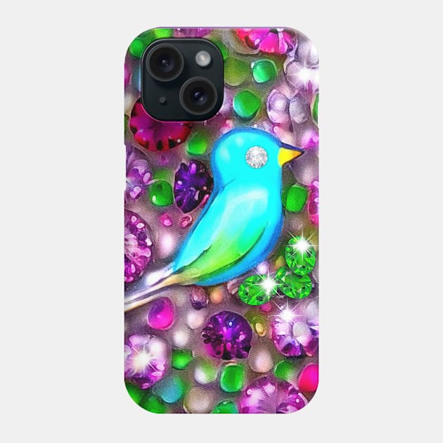 Blue Bird Phone Case by KC Morcom aka KCM Gems n Bling aka KCM Inspirations