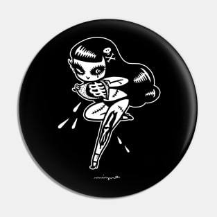 Undead Girl Black Pin