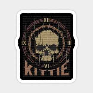 Kittie Vintage Skull Magnet