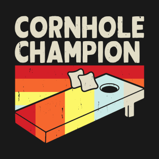 Cornhole Champion - Baggo Bean Bag Toss Game- Cornhole Player Team Vintage T-Shirt