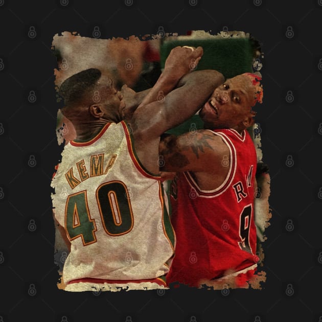Shawn Kemp vs Dennis Rodman, 1996 Basketball TShirt TeePublic