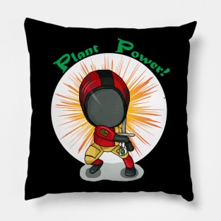 Plant Powered Sword Fighter Pillow