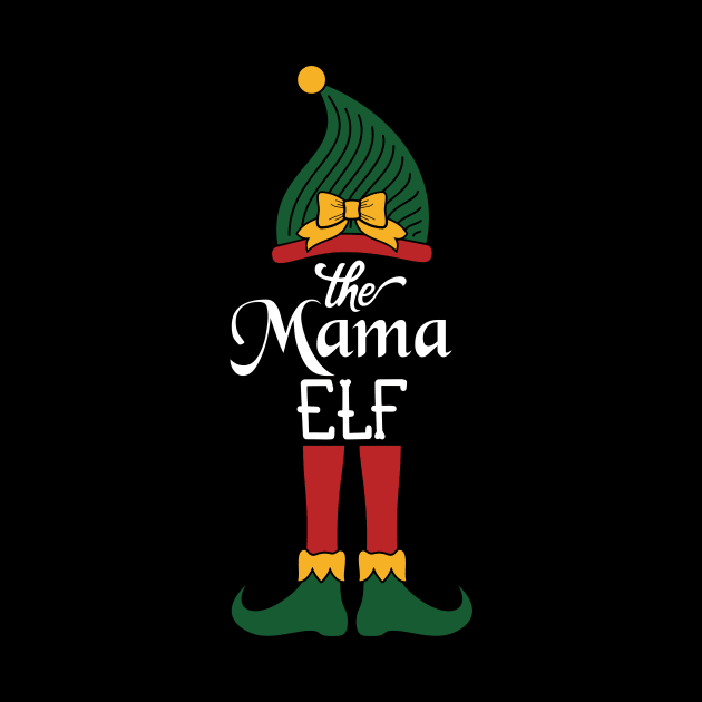 The Mama Elf Matching Family Group Christmas Party Pajama by Gufbox