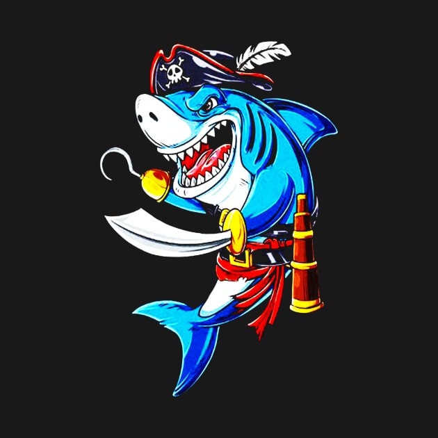 Shark Pirate by mikadigital