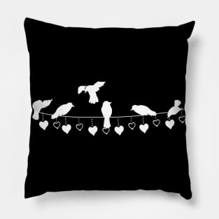 Bird Sparrow With Heart Bird Lover Gift Pillow