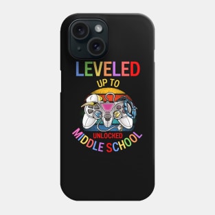 Leveled Up To Middle School Video Game Back To School 2023 Phone Case