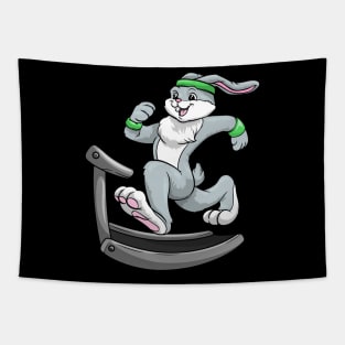 Rabbit as jogger with treadmill Tapestry