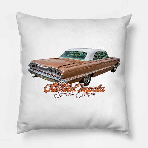 1963 Chevrolet Impala Sport Coupe Pillow by Gestalt Imagery