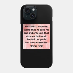 Bible Verse John 3:16 Phone Case