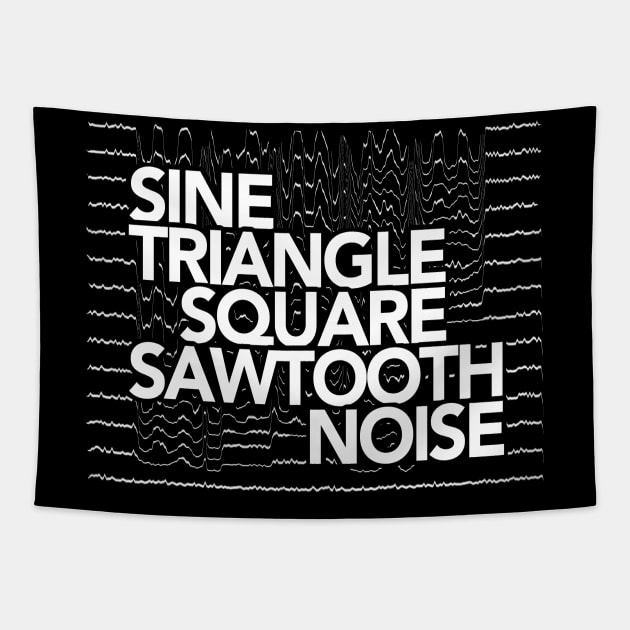 Sine, Triangle, Square, Sawtooth, Noise Glitch Synthesizer Tapestry by DankFutura