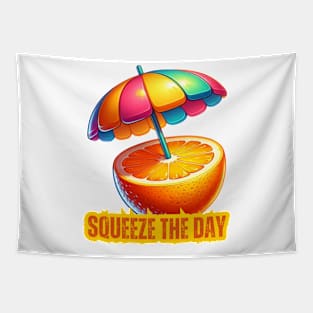 Citrus Sunshade - Squeeze the Day Refreshing Tee Tapestry