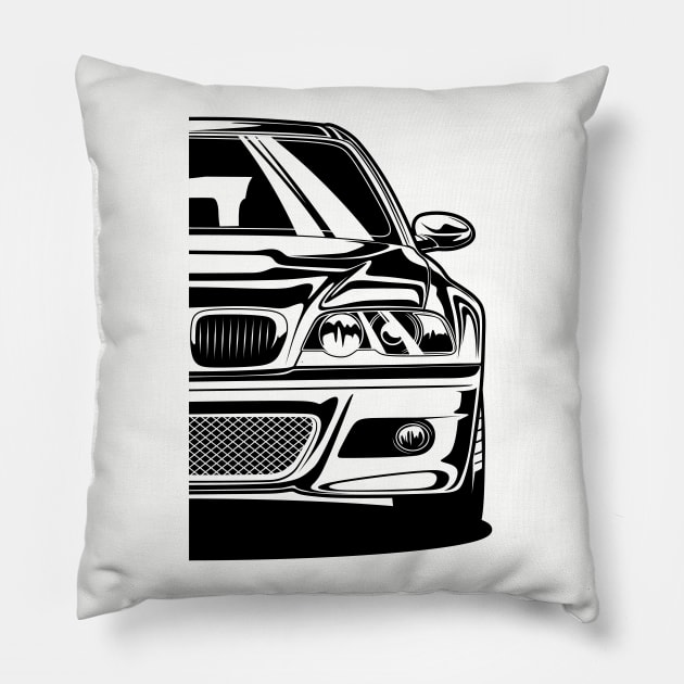 M3 E46 Coupe Line Art Pillow by idrdesign