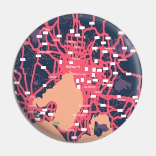 Melbourne colour map Pin