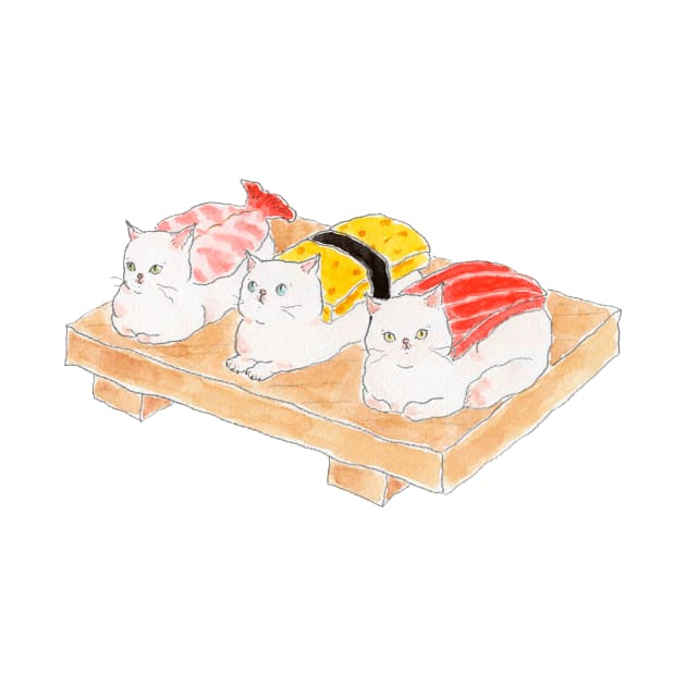 Sushi Cats by TOCOROCOMUGI