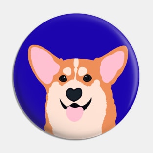 Corgi Smile Red Pin