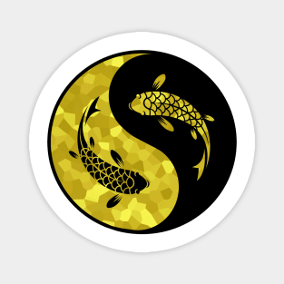 Gold, Koi Fish Lover Zen Art Magnet