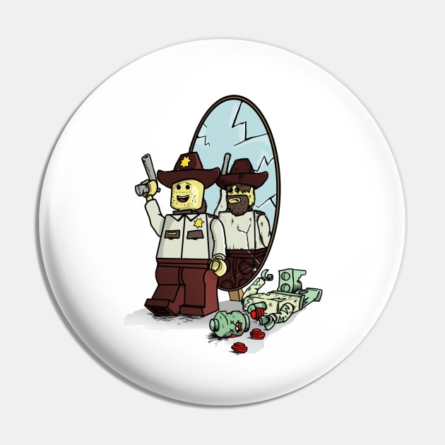 Good Cop, Crazy Rick Pin by FunSizedDesign