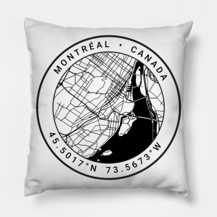 Montreal Map Pillow